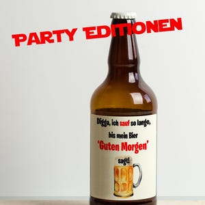 Étiquettes individuelles pour bouteilles de bière Party Edition – Parfait pour votre fête ! JGA * Mariage * Étiquette de bouteille de bière pour le témoin d'anniversaire