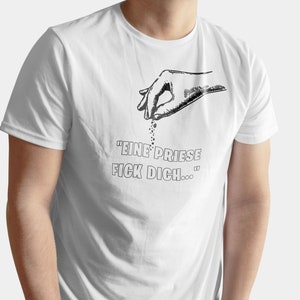 Camiseta "Un pequeño pellizco... Que te jodan..." Camiseta Malle • Camiseta con bebida para fiestas • Regalo divertido e individual para él y para ella