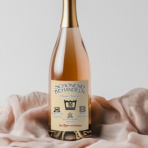 Gepersonaliseerd champagneflesetiket "Verjaardag" | Behandel voorzichtig | Geschenk | Champagneflessen wassen champagnefles stickers | Verjaardag