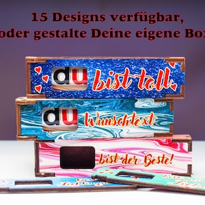 Printed chocolate bar wooden box including Duplo | small souvenir | gift box | Easter gift duplobox