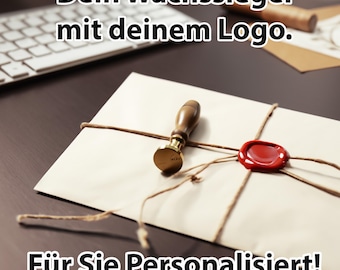 Individueller Siegel mit eigenem Logo personalisierter Siegelstempel für Hochzeiten, save the date,Einladungskarten,waxstamp, SET, wedding