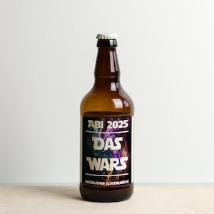 Personalisiertes Bier Flaschen Etikett 0,33 Flasche- Abi 2025 Geschenk für den Abi Abschluss | Bieretikett Abi