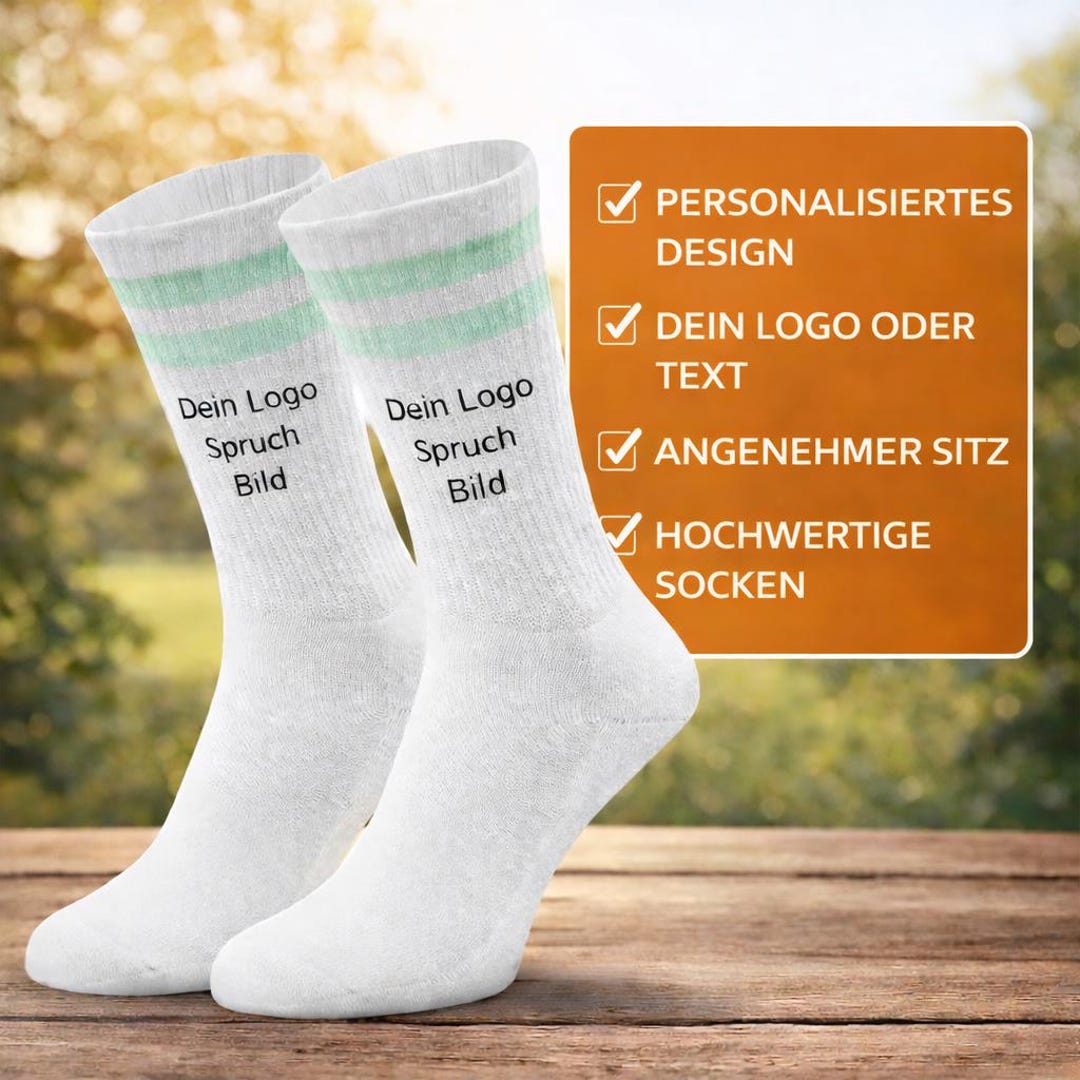 Personalized Socks With Image, Logo or Text | Photo Gift | Custom Socks ...