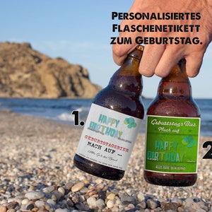 Etichetta personalizzata per bottiglia di birra da 0,33 bottiglie - regalo di compleanno per il compleanno | etichetta birra compleanno