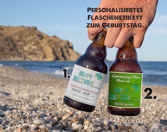 Etiqueta personalizada para botella de cerveza, botella de 0,33, regalo de cumpleaños para hombres, cerveza del Día del Padre | Cumpleaños de etiqueta de cerveza