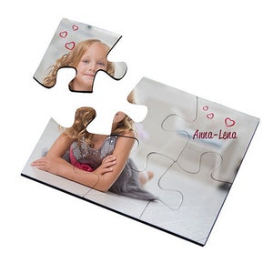 Personalized magnetic puzzle 150 x 200 mm 6 pieces Personalized with picture saying logo.