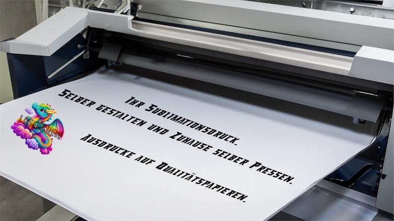 Sublimationsdruck A4 * Selbst gestalten * Ausdruck auf Premium Papier.