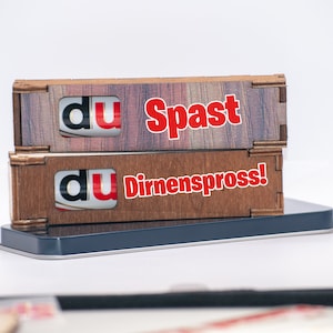 Printed chocolate bar wooden box including Duplo / Assi Edition | small souvenir | gift box | Easter gift