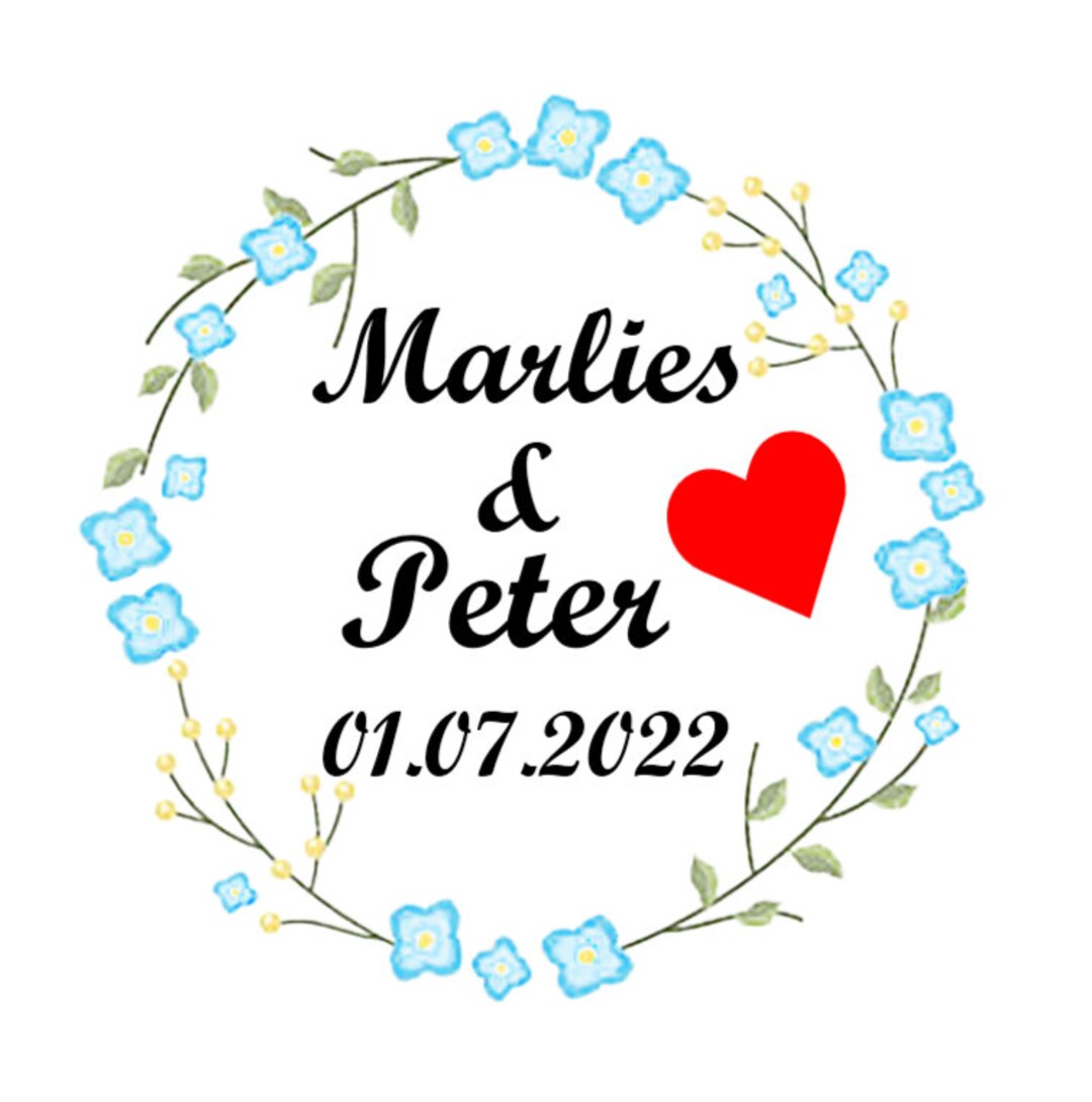 Stickers Round for Wedding I Wedding Sticker Personalized I Ideal for ...