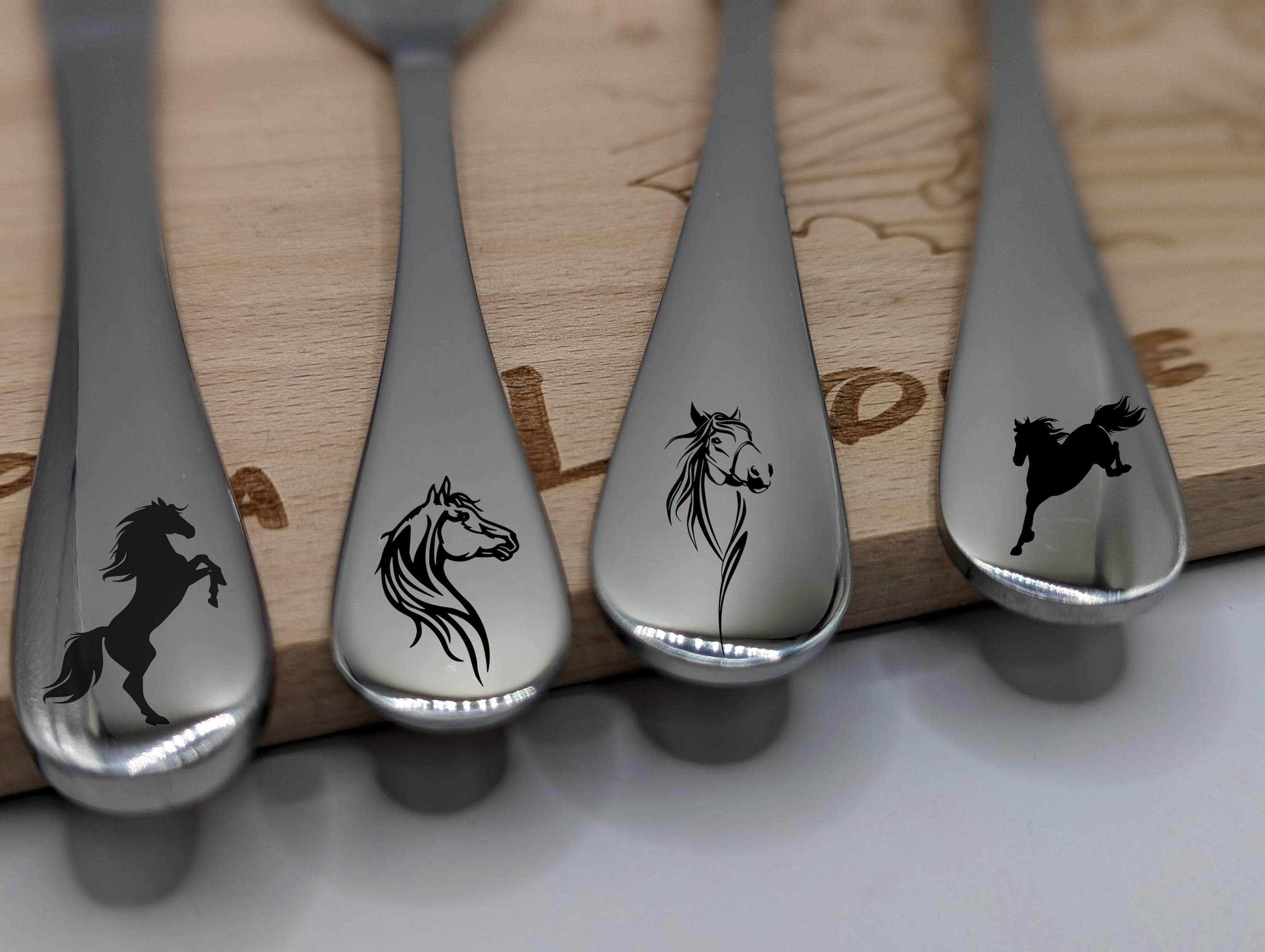 Children's cutlery horses including personal engraving / 4-piece cutlery for children as a gift / christening gift / birthday