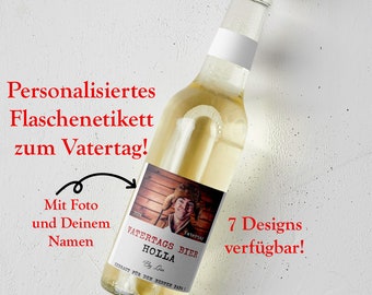 Personalisiertes Bier Flaschen Etikett - Vatertag Geschenk für Männer Vatertagsbier | Bieretikett Vatertagsgeschenk Geburtstagsgeschenk Ihn