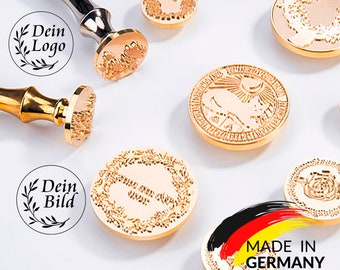 Wachssiegel mit Ihrem eigenem Logo Personalisierter Siegelstempel für Hochzeiten save the date Einladungskarten Hochzeit Siegelstempel