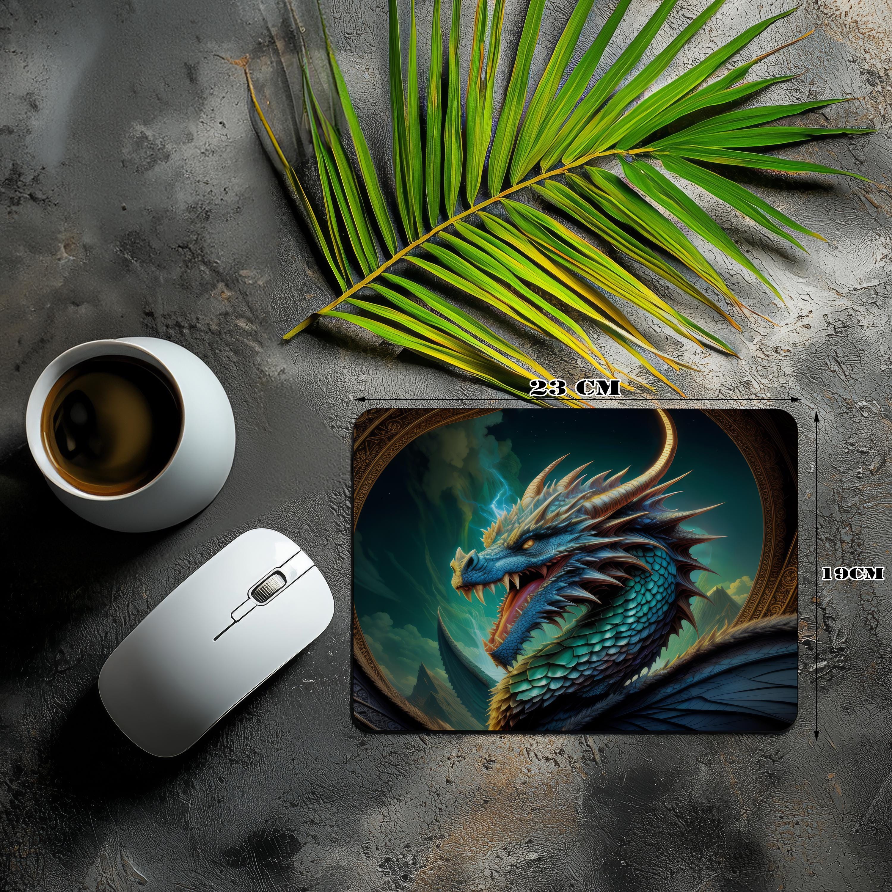 ドラゴン マウスパッド - 名前入りのファンタジー マウスパッド 個性的