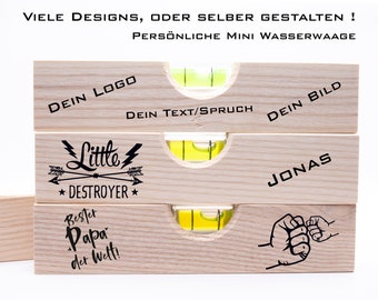 Mini Wasserwaage Personalisiert * Geschenke für Männer, Papas