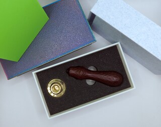 Set Di Timbri In Cera Per Sigillare – Vintage, Con Manico A Cuore, Per Inviti Di Nozze E Confezioni Regalo (Drago)