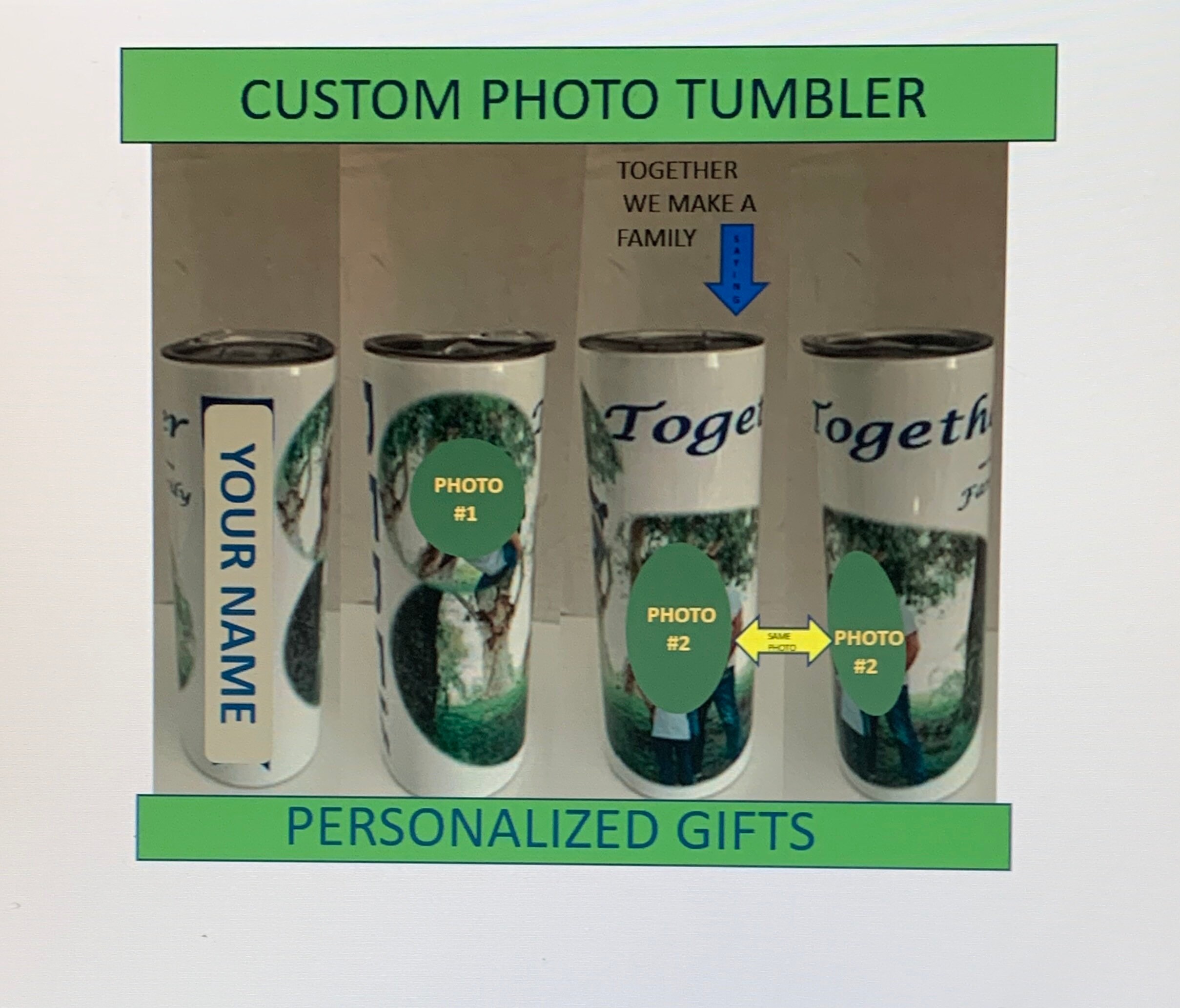Custom photo tumbler custom photo cup personalized tumbler | Etsy