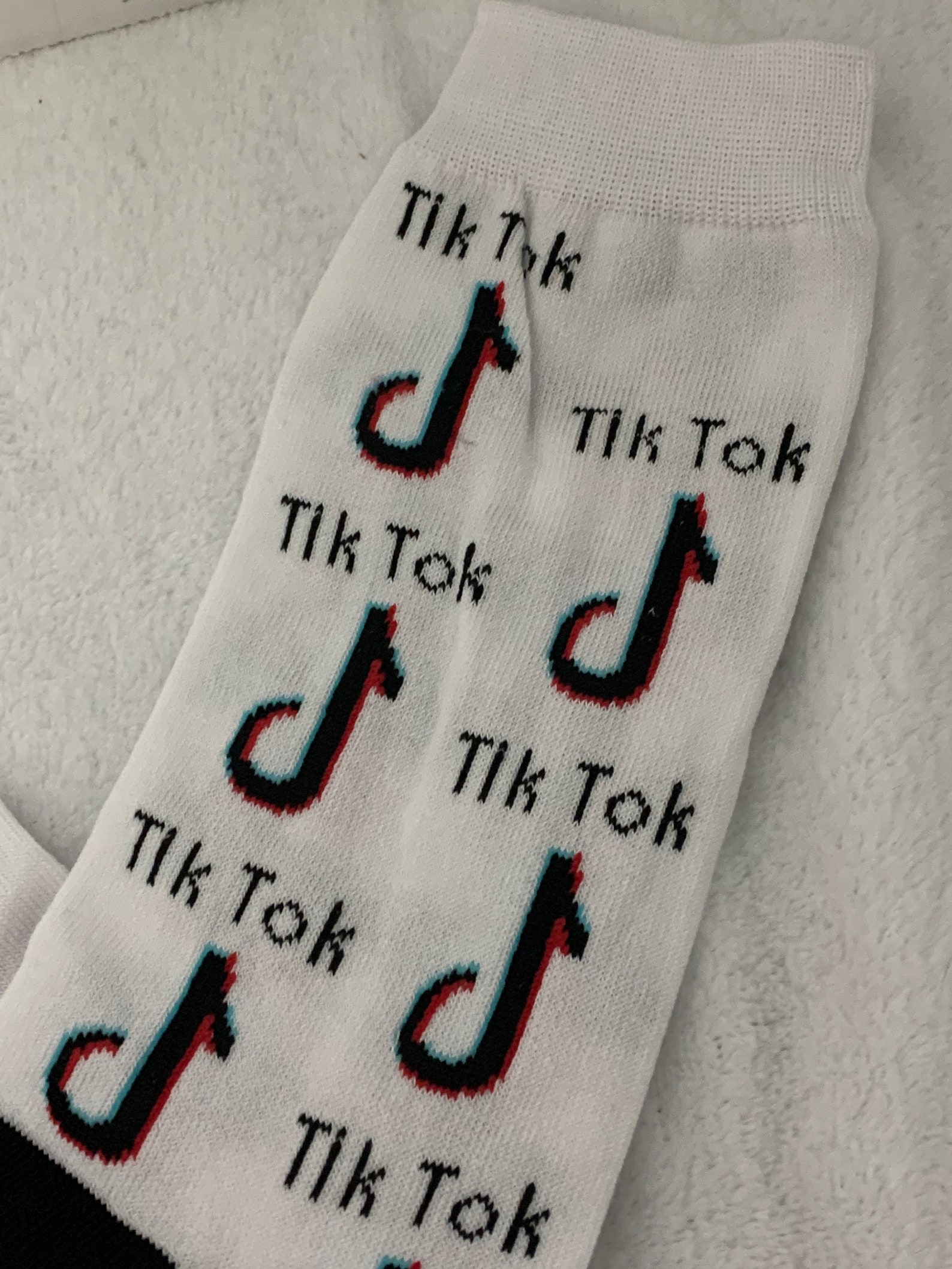 Tik Tok White Socks Etsy