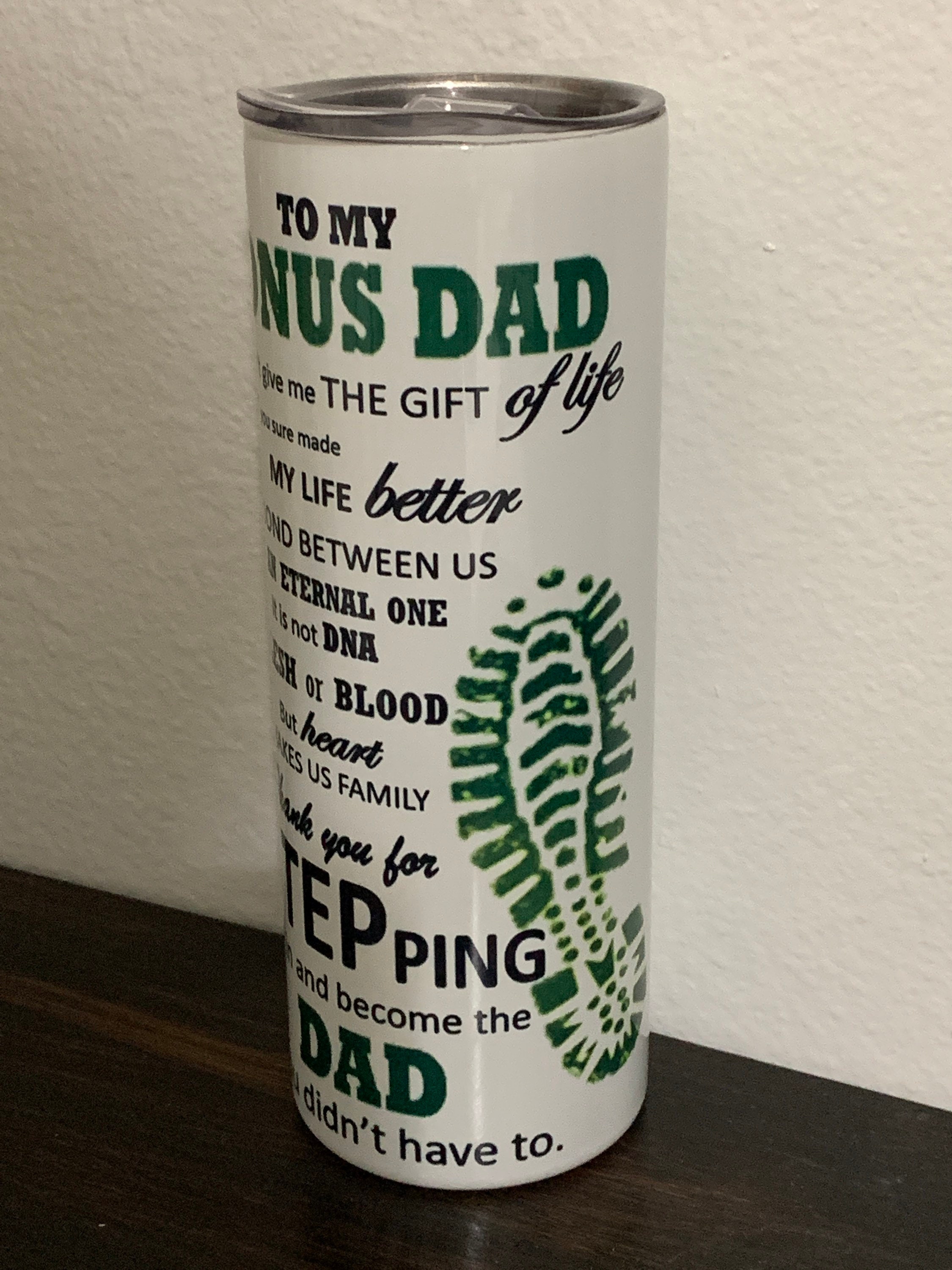 Dad gift, Bonus dad tumbler, dad cup, Fathers day gift Etsy.de
