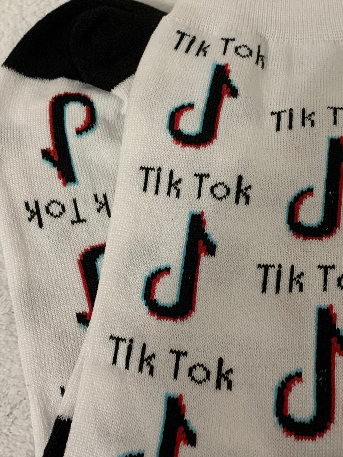 Tik Tok White Socks Etsy