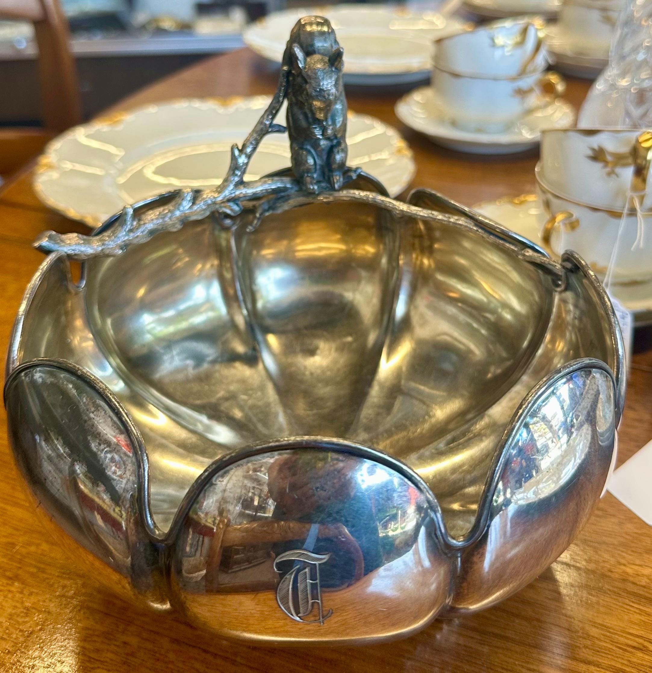 Silver Squirrel Bowl - Etsy