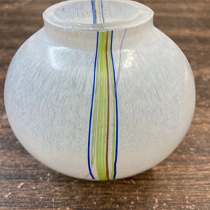 Bertil Vallien for Kosta Boda Rainbow Glass Vase Sweden 1970s
