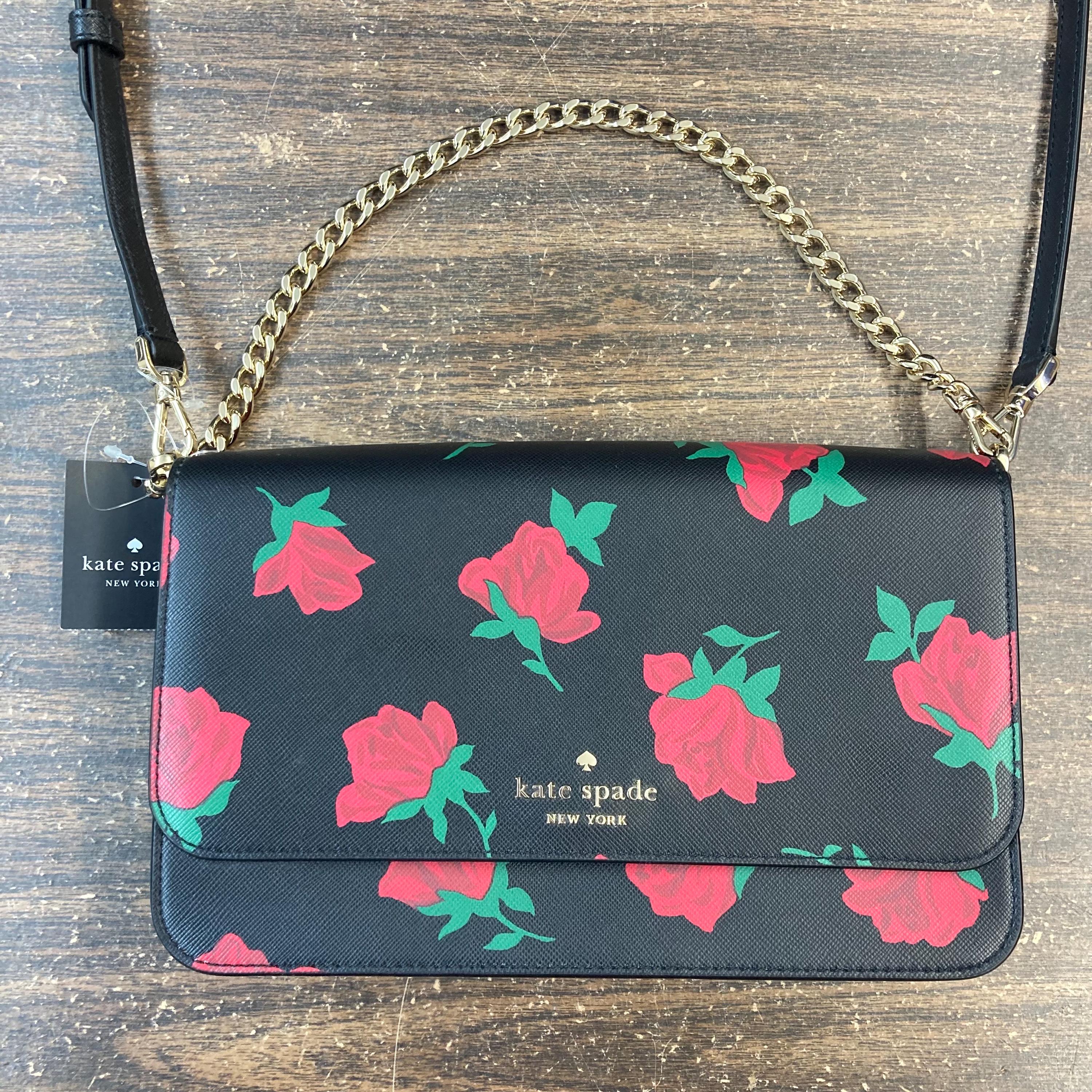 Kate Spade New York Madison Rose Toss Printed Flap Crossbody
