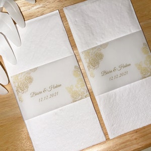 Personalized napkins for the wedding engagement registry office birthday party