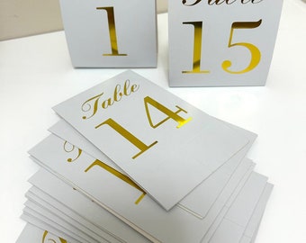 Wedding place cards table numbers I gold plated I silver plated I rose gold plated