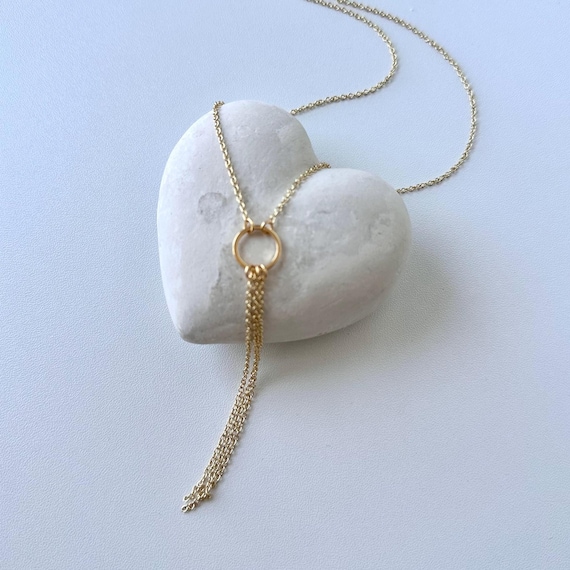 18K Gold Plated Brass Choker Necklace: Custom Length O-chain  display picture 1