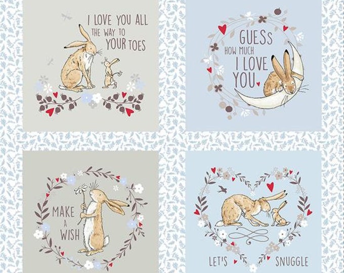 Blue Guess How Much I Love You Fabric Panel Etsy