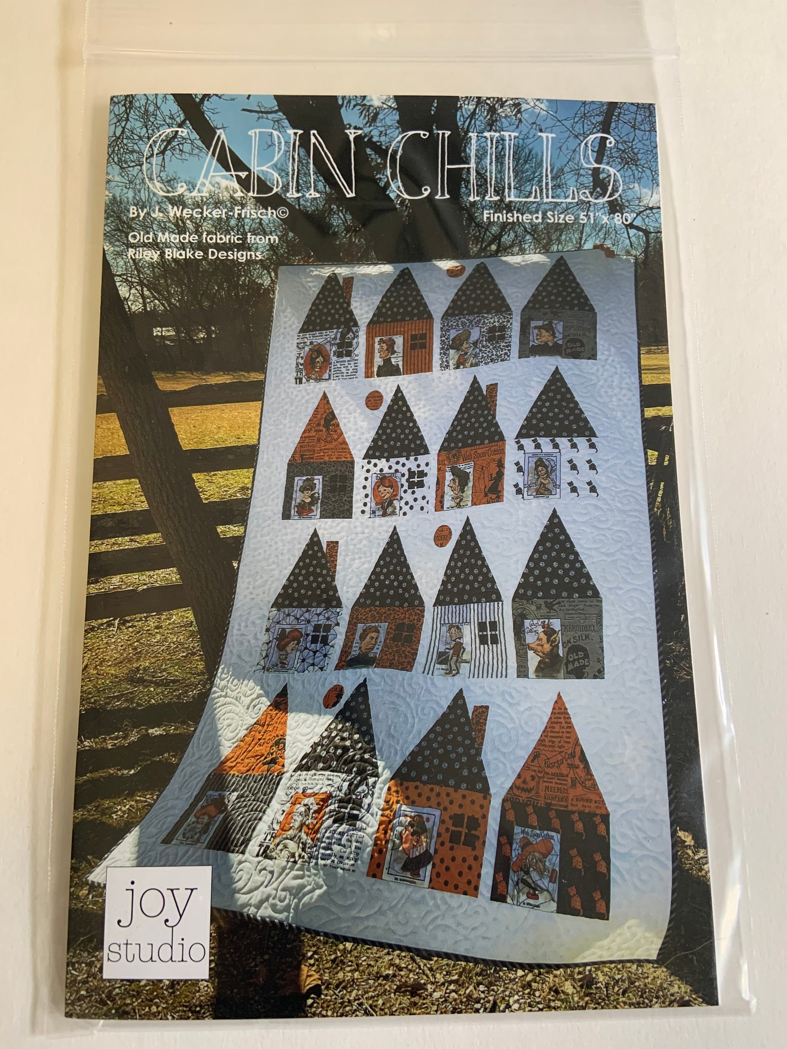 Cabin Chills Quilt Pattern and Card Panel by J. Weckerfrisch Etsy