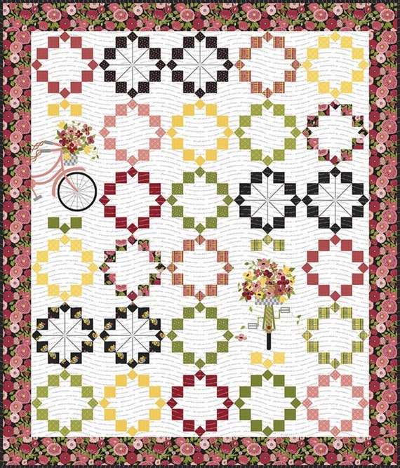 Petal Pushers Remix Quilt Pattern by Jill Finley for Riley Etsy