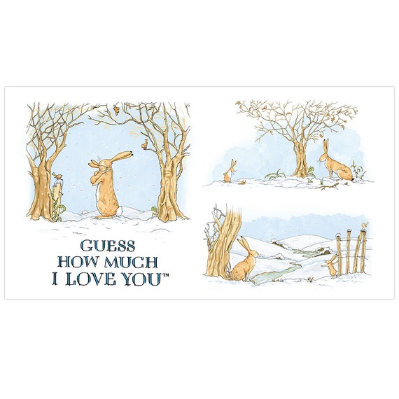 Guess How Much I Love You Fabric Panelclothworks Etsy