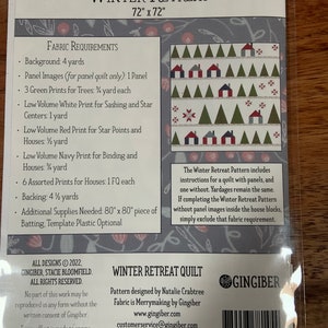 Winter Retreat Quilt Pattern by Natalie Crabtree for Gingiber - Etsy
