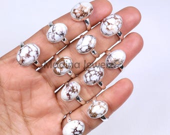 Wildes Pferd Jaspis Ring Sterling Silber Ring Oval Wildes Pferd Ring Spannzange Ring Wildes Pferd Jaspis Edelstein Ring Ovaler Ring handgemachter Ring Geschenk