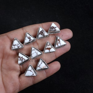 Wild Horse Jasper Earring Sterling Silver Earring Wild Horse Earring Gemstone Earring Pair Earring Stud Earring Triangle Earrings For Girls