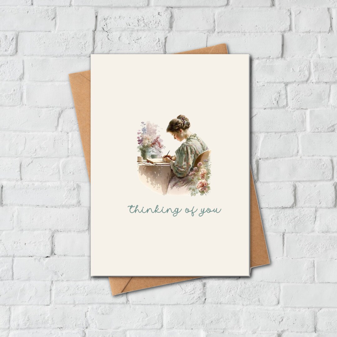 Thinking of You Card Printable Greeting Card Blank Printable - Etsy