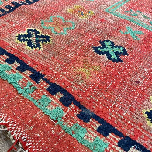 94x125cm Moroccan vintage area rug '' shops Berber rug '' 3x4ft red rug