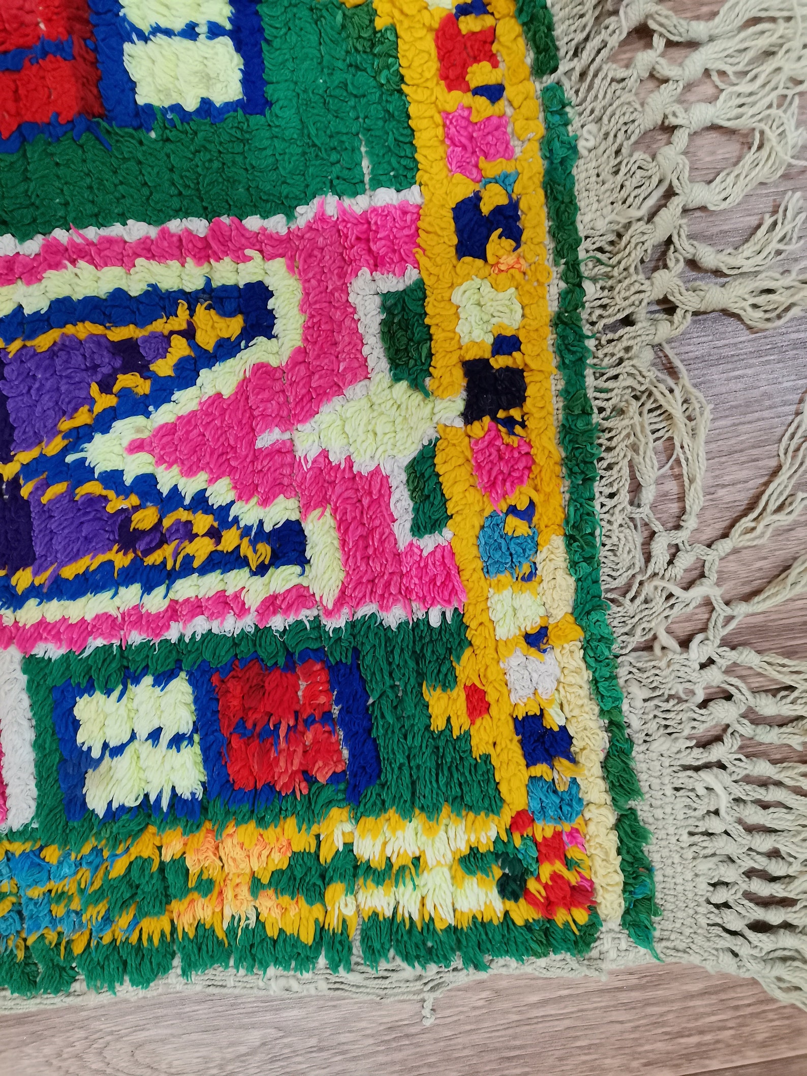 Green Moroccan hallway rug Moroccan area rug Vintage Etsy