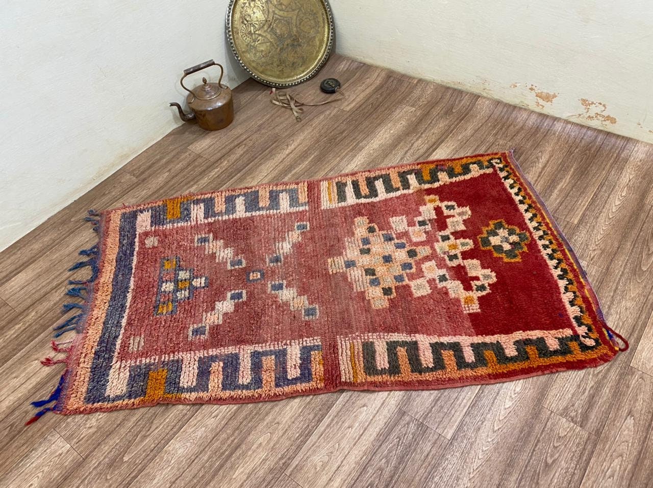 3x6 ft vintage Moroccan Berber rug!