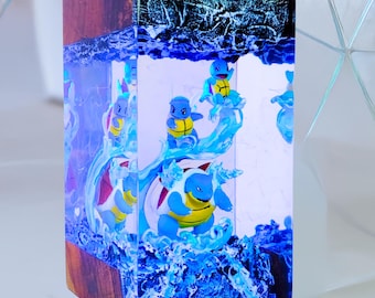 Ręcznie robiona lampa z żywicy w kształcie kieszonkowego potwora z anime: wyjątkowa dekoracja biurka