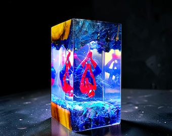 Handcrafted Super Hero Hanging Resin Lamp - Special Gift