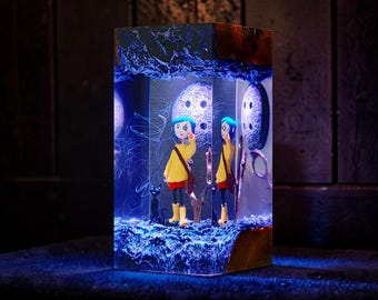 Handmade Coraline Epoxy Resin Lamp - Epic Home Decor