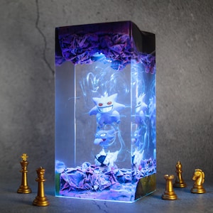 Handmade Anime Gengar Resin Lamp: Unique Room Decor