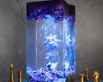 Handmade Anime Gengar Resin Lamp: Unique Room Decor