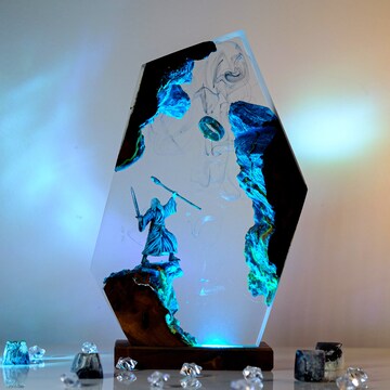 Rings Lord Resin Lamp,  LOTR Handmade Room decor Epoxy Lamp, Personalized Gift, Resin Night light gift, anniversary gifts for him