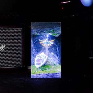 Handmade Zelda Resin Lamp: Master Sword Epoxy Night Light