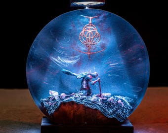 Rings Lord Resin Lamp,  LOTR Handmade Room decor Epoxy Lamp, Personalized Gift, Resin Night light gift, anniversary gifts for him