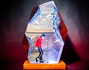 Handcrafted Dancing Man Resin Lamp - Unique Home Decor