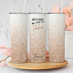  Naha Flume Spa Tumbler Gift Set - Not a Day Over Fabulous -  Rose Gold - Wine Tumbler : Home & Kitchen